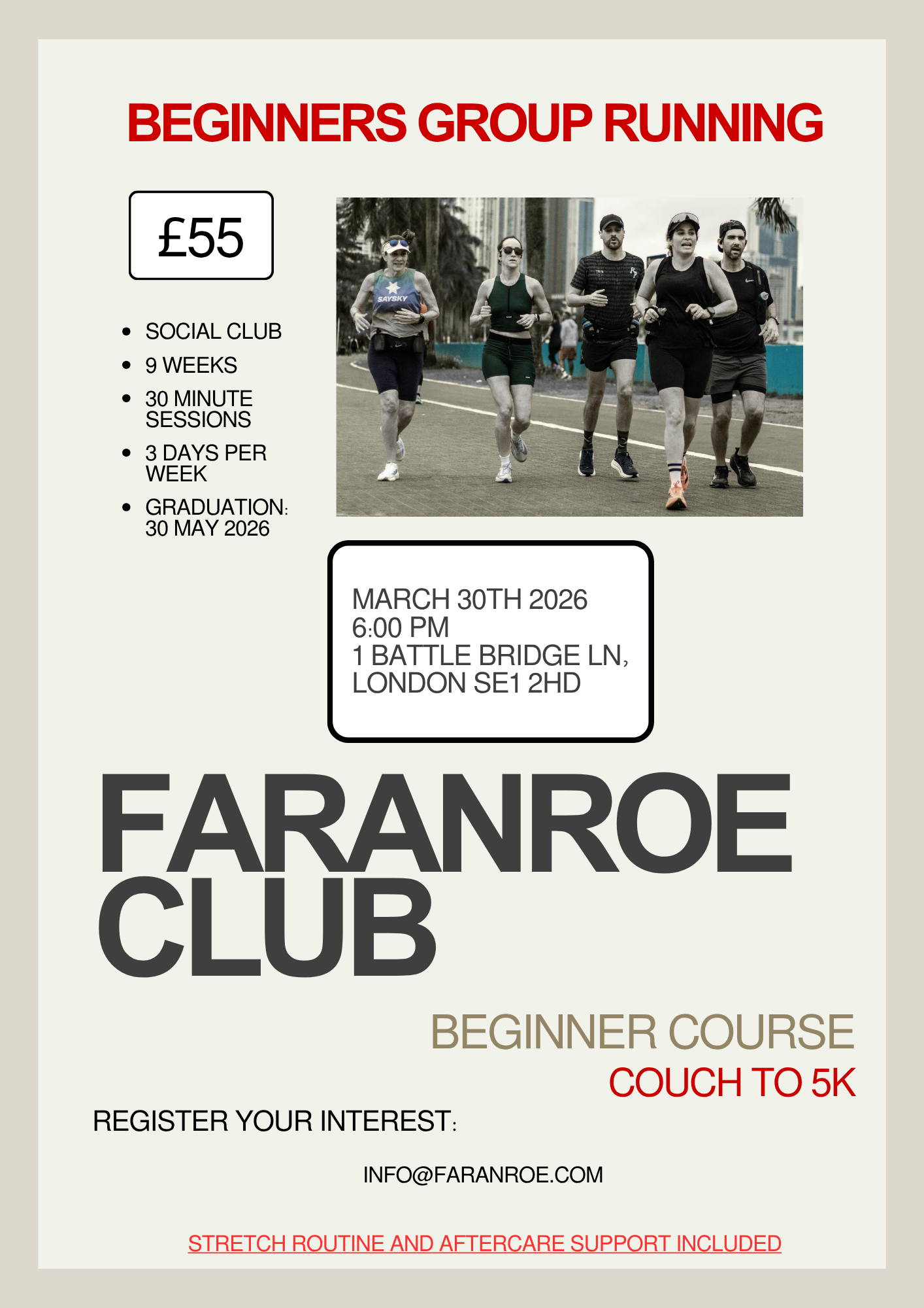 Faranroe Club: Couch to 5K Program (9 Weeks)